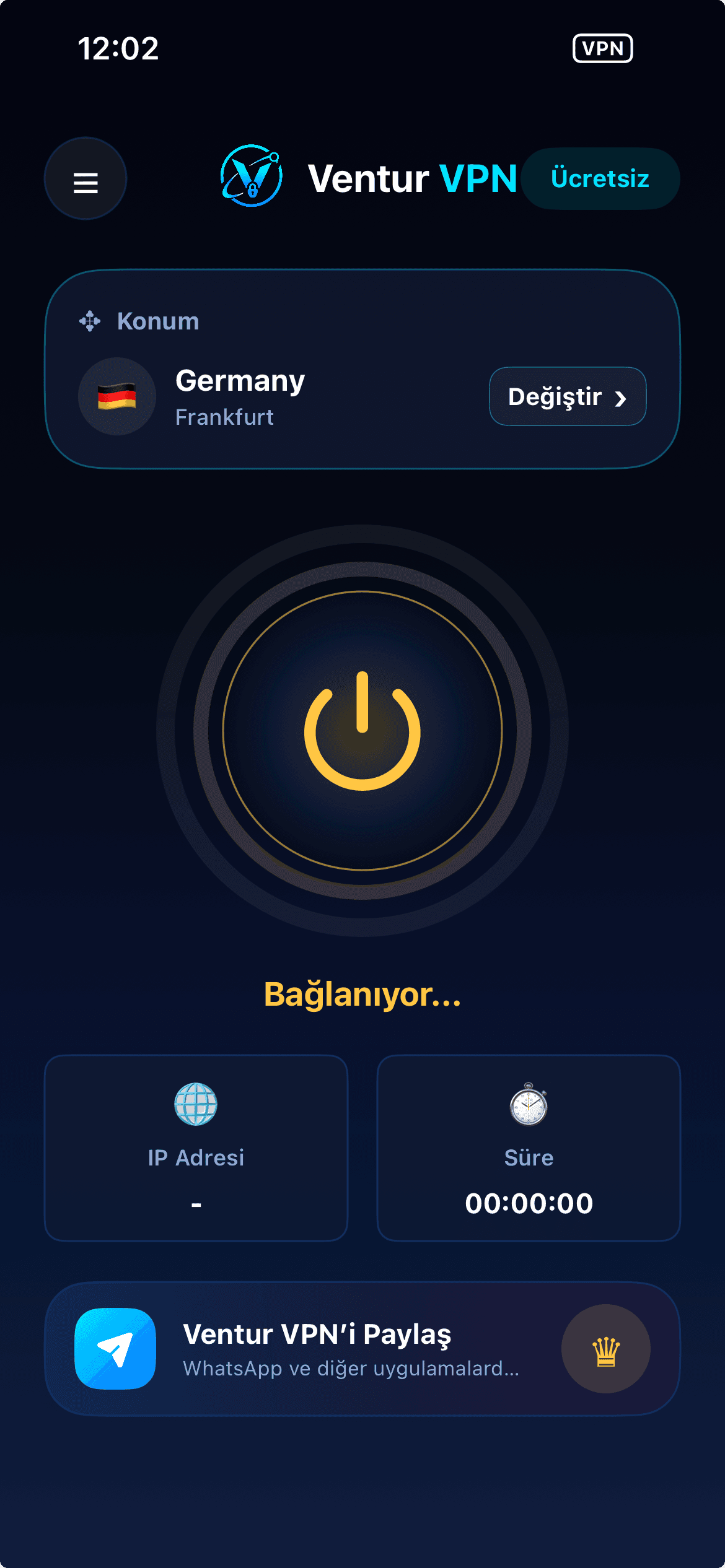 Ventur VPN-Secure & Unlimited screenshot 1